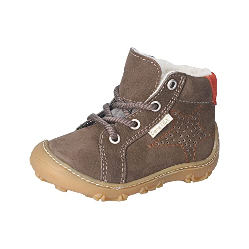 RICOSTA Jungen Lauflernschuhe Denny,Kinder Boots,WMS:Weit,CareTEX,terracare,Barfuß-Schuh,schnürschuhe,schnürer,Lammwolle,Army (590),26 EU