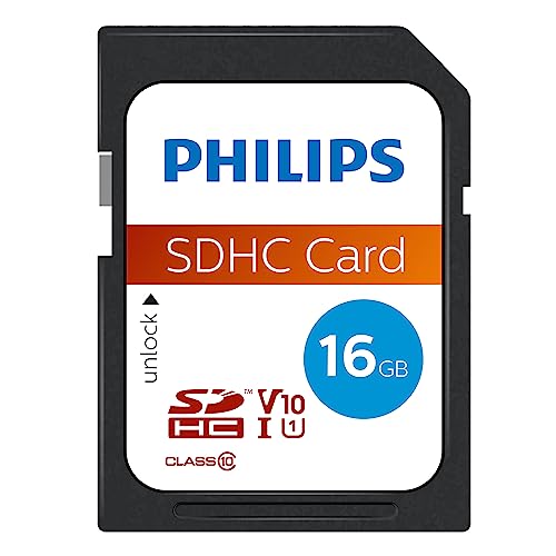 Philips Ultra Speed Carte SDHC 16 Go UHS-I U1, Vitesse de Lecture jusqu'à 80MB/s, V10, Carte mémoire pour Appareil Photo, Tablette, Ordinateur Personnel, Lecteur de Carte, vidéo Full HD