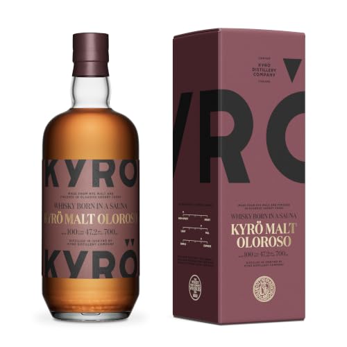 Kyrö Malt Oloroso Whisky 47,2% vol. | Finnischer Roggenwhisky | 0,7 Liter | Oloroso Sherry Fass...