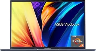 Asus Vivobook 90NB0Y81-M00R50 Laptop, AMD Ryzen 5 5600H, 8GB RAM, 512 GB SSD, Grafika Zintegrowana, DOS, QWERTY, Granatowy, 16 "