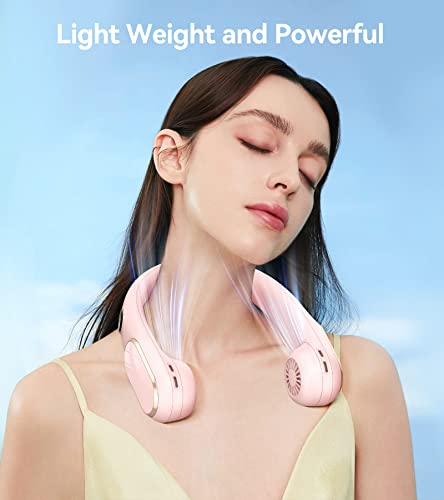 Shiedine Portable Neck Fan With Led Display, 5200Mah Rechargeable Hands Free Bladeless Fan, 4 Speeds Operated Wearable Personal Fan, 2023 Exclusive Patented Design Usb Powered Desk Fan #TOP2