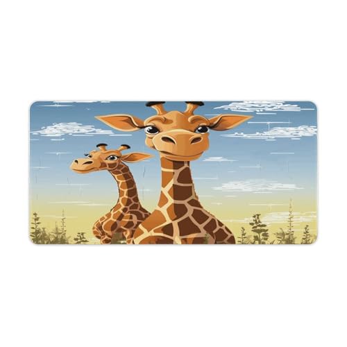 Tapis de souris de jeu girafe grand modèle pour stopper les glissements et les taches