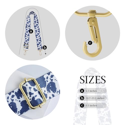 Image of TANOSII Wide Purse Strap Adjustable Replacement Shoulder Crossbody Strap Handbag Strap