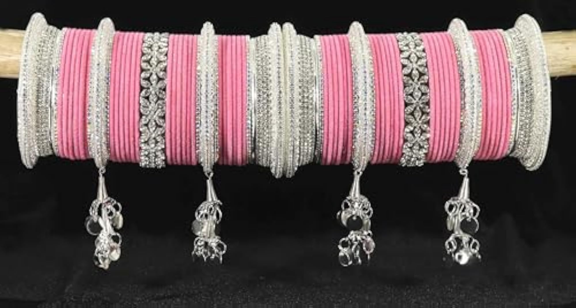 Designer Chuda Set for Women with Stone Work & Latkan