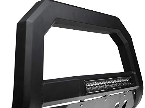 Image of Armordillo 7178489 AR Series Bull Bar Bumper Guard with LED Light Bar - Matte Black Fits 2003-2009 Lexus GX470