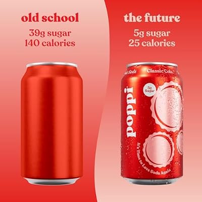 Popi Classic Cola Prebiotic Soda - 12 fl oz 4 Can