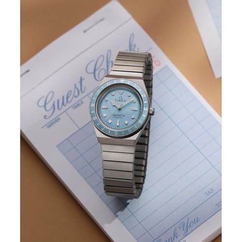 Image of TIMEX Q Sport Round 30mm Blue Dial Analog Women Watch - TW2Y77300UJ