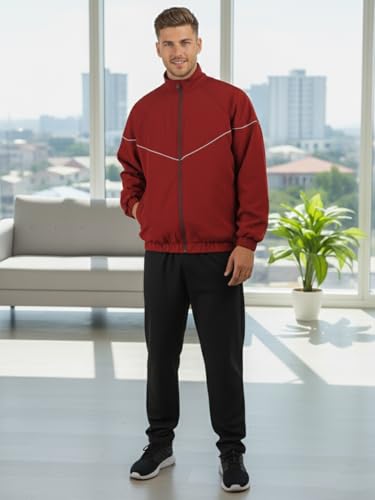 Image of CHKOKKO Sunscreen Jacket for Men Hooded Zipper Sports Jacket | UV Protection UPF 50+ | Sun Protective | Lightweight Breathable | Riding Biker | Outdoor Travel Gym Running