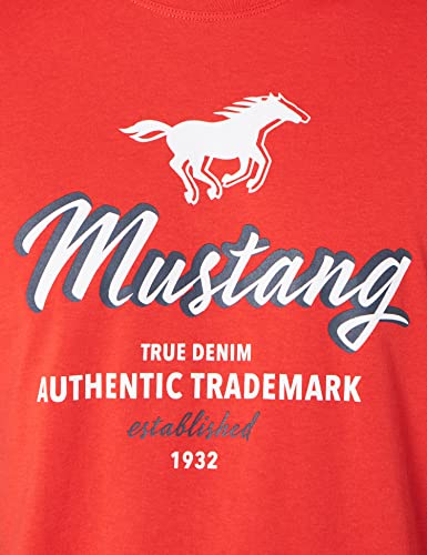 MUSTANG Stampa Alex C T-Shirt, Aurora Red 7121, XL...