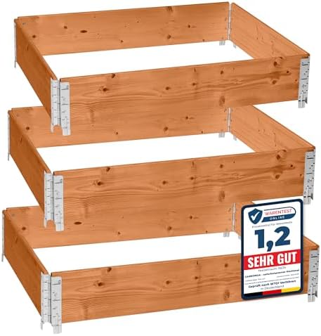 Jardinera Elevada de Madera 120x80 cm, Huerto Urbano para Terraza...