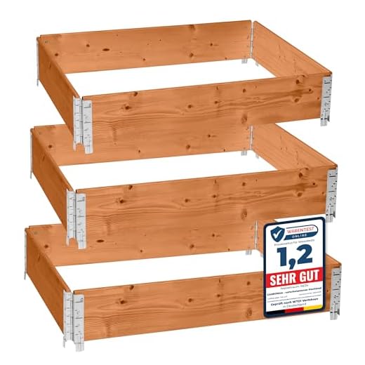 Garronda Orto Rialzato da Esterno per Giardino, Cassoni Orto, Aiuola Rialzata con Telaio in Legno 120x80 cm, Grandi Fioriere per Piante, Fiori, Erbe, Frutta e Verdura GD-0075 (Marrone, 3 pz)