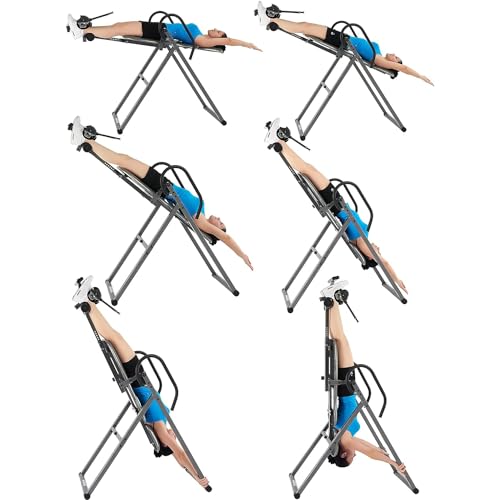 Innova Inversion Table with Adjustable Headrest, Reversible Ankle Holders, and 300 lb Weight Capacity