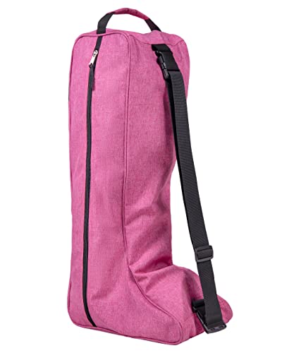 Bolsa para botas de equitación QHP color rosa para club hípico