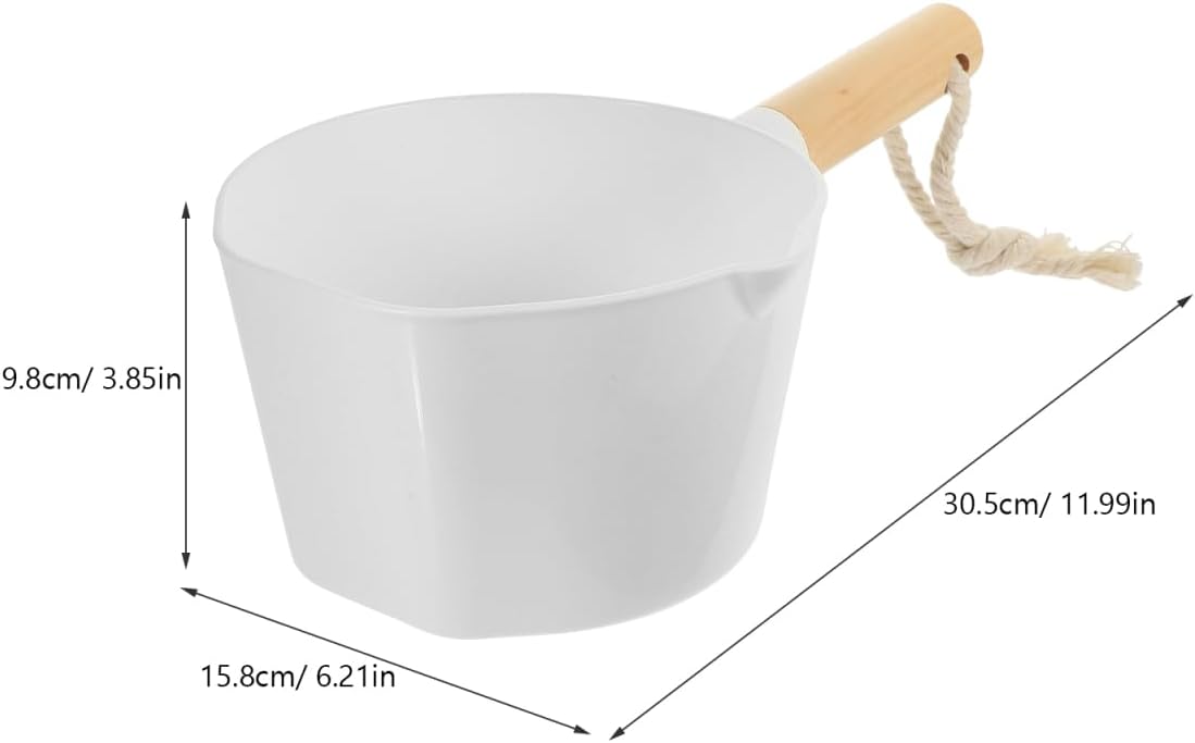 BESTYASH Wooden Water Ladle 12.00 Inch Long Handle Scoop for Kitchen Bathing Garden Use with Stackable Design and Easy Drying Feature
