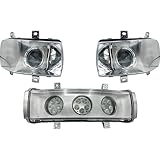 TIGERLIGHTS CaseKit-11 12V LED Headlight Kit Compatible With/Replacement For Case/IH 2250 Patriot, 350 Steiger, 370 Steiger, 400 Steiger, 420 Rowtrac Flood/Spot Combo Off-Road Light