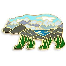 Pinsanity Bear Mountain Landscape Enamel Lapel Pin