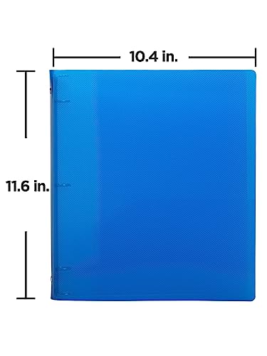 Jam Paper Plastic 0.75 Inch Binder - Blue 3 Ring Binder - Sold Individually #TOP6