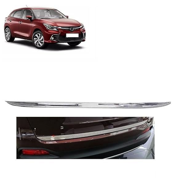 Stainless Steel Trunk Garnish for Car | Dicky Trim Garnish Rear Boot Patti Upper Garnish Compatible with Glanza T-2-image-25