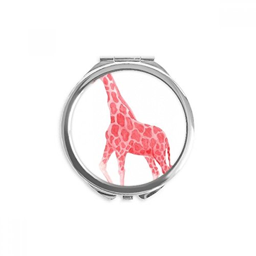 Miroir de poche girafe rouge UICN idéal dans le sac à main pour retouches maquillage
