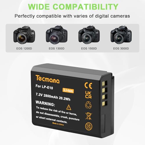 Batería LP-E10 de sustitución y cargador para solucionar problemas de autonomía en EOS 4000D 4