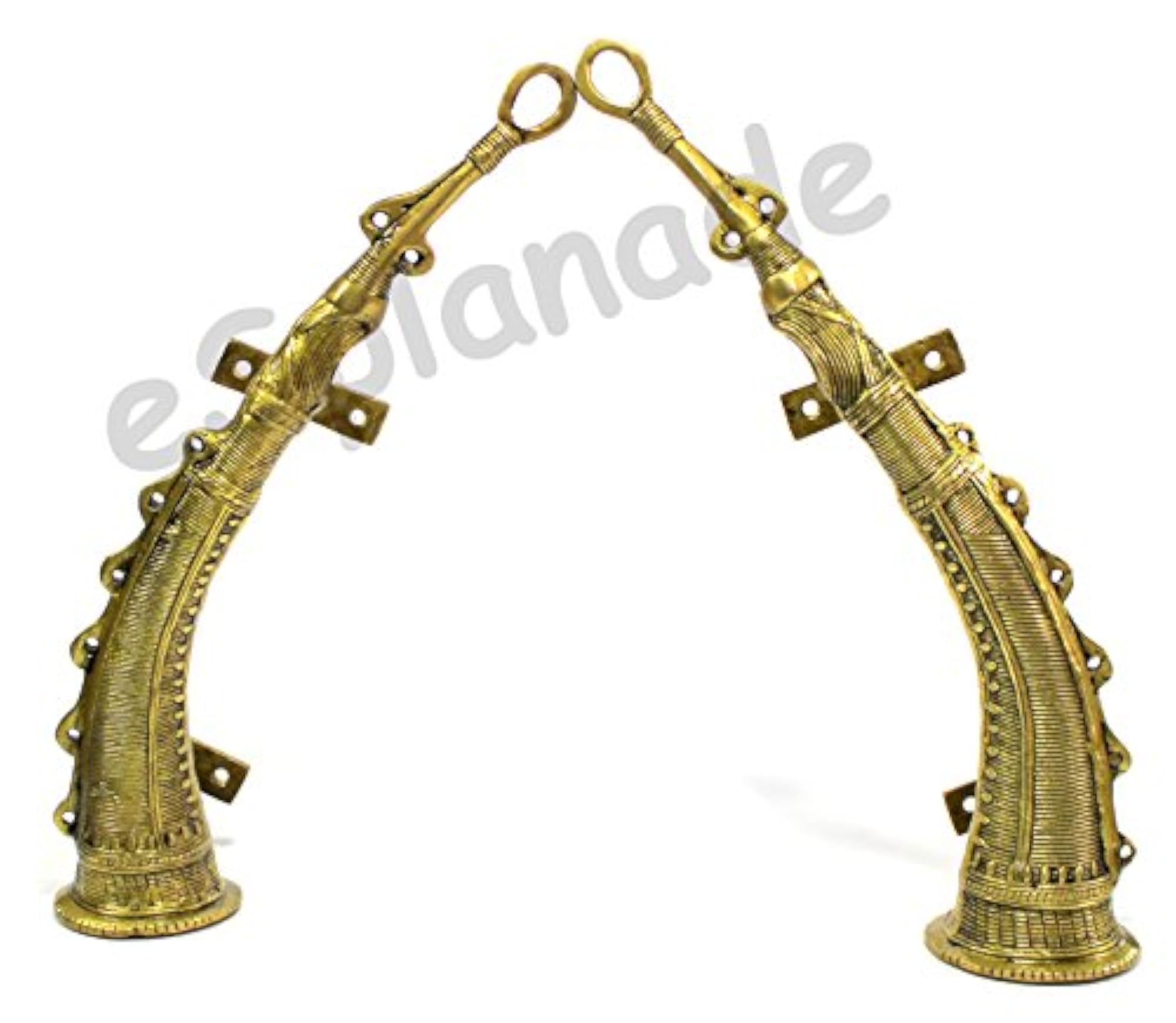 Brass Door Handle Pair for Home Decor, Set of 2