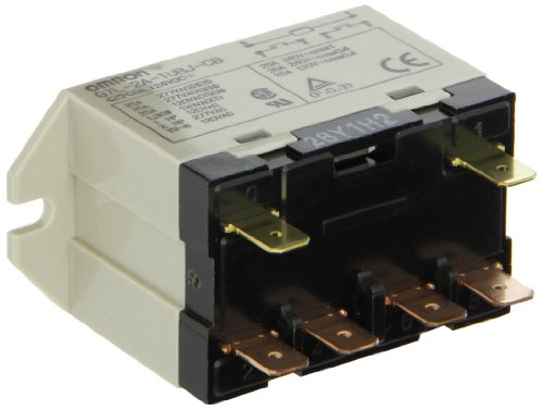 Omron G7L-2A-TUB-J-CB-DC24 General Purpose Relay With Test Button, Class B Insulation, QuickConnect Terminal, Upper Bracket Mounting, Double Pole Single Throw Normally Open Contacts, 79 mA Rated Load Current, 24 VDC Rated Load Voltage