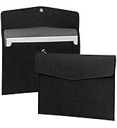 FYY Document File Folder, Waterproof Thin PU Leather A4 Envelope Folder Expanding File Organizer ...
