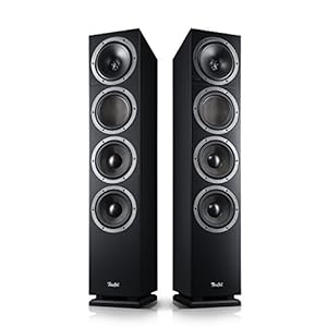 Teufel Theater 500 – HiFi-Stereo-Standlautsprecher Paar, 3-Wege-System, Downfiring Bassreflexsystem, Premium Sound, gleichen Klang an jeder Hörposition – schwarz