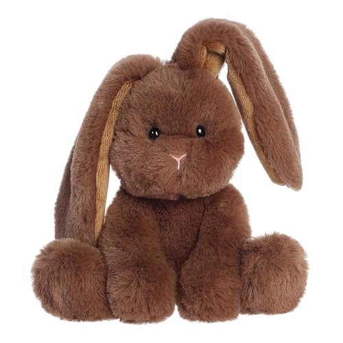 Aurora® Vibrant Spring Candy Cottontail™ Stuffed Animal - Perfect for Pretend Play and Seasonal Storytelling - Adorable Decorations for The Season of Renewal - Chocolate 6.5 Inches