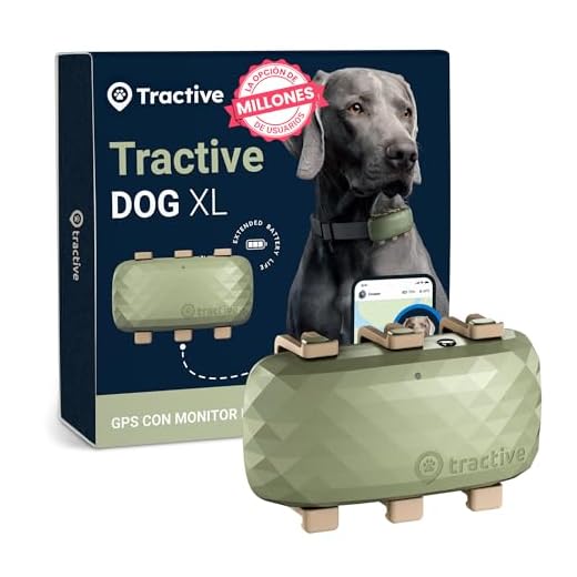 Tractive GPS perros XL | Hasta 1 mes de autonomía | Líder de mercado | Localización en tiempo real en todo el mundo | Alertas antifuga | Monitor de actividad con avisos de salud