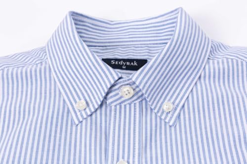 Oxford Shirts for Men Long Sleeve Mens Dress Shirts Casual Button Down Shirts with Front Pocket Amercian Regular Fit3