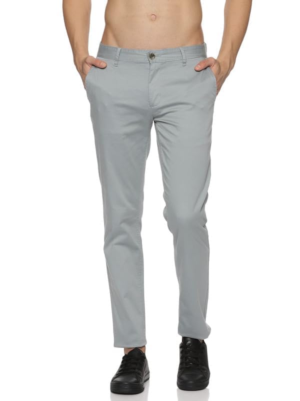 Premium Solid Cotton Trouser for Men | Oyster Beige Stylish Casual & Work Pant | Regular Fit-image-37