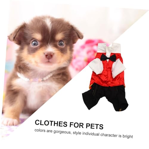 Disfraz de vampiro para perro POPETPOP rojo talla L miniatura 5