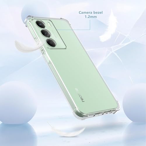 Image of BOXXO Flexible Back Cover for Mi Redmi 15 5G | Back Cover Transparent Clear Shockproof Case Four Corner Protection | Slim Protective Mobile Phone Cover for Mi Redmi 15 5G
