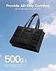 LOVEVOOK Tote Bags for Women, Large Puffer Work bag Ladies Handbags with Zip, Womens Quilted Totes Hand Bag with 17 inch Laptop Compartments for School Uni Teacher College, Black #2