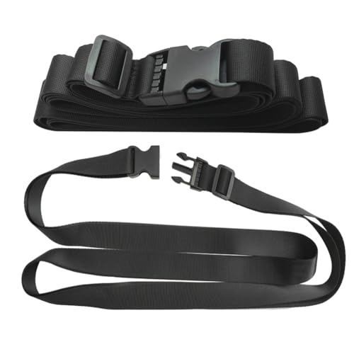 2 cinghie per bagagli regolabili in nylon nero da 119 cm con fibbia a sgancio rapido cinghie per valigie cinghie da viaggio accessori da viaggio per collegare i bagagli insieme
