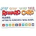 50 Fun Reward Punch Cards for Teachers and Students - Classroom and Homeschool Behavior Management Incentive Cards