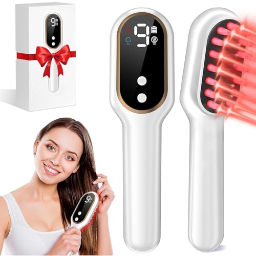 Obiredk ㅤ Laser Hair Growth Comb for Men & Women, FDA Cleared 650nm LLLT Red Light Therapy for Hair Regrowth, Targeted Treatment for Receding Hairline & Thinning Crown, Portable Rechargeable - White