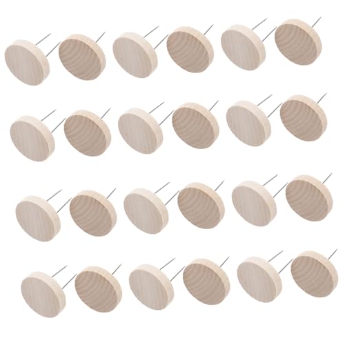 Milisten 24 Piezas Soporte De Base De Muñecas Aguja De Ganchillo Muñecas De Ganchillo Crochet Positivo Halloween Soporte De Exhibición Animales De Ganchillo Pico De Recibo De Madera Beige