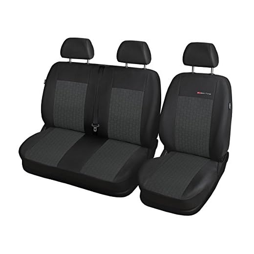 Renault Master stolsöverdrag enligt mått bilplaner perfekt passform skyddsöverdrag stolsöverdrag velour + stickad dyna ® bilsmycke Master II-III 2+1 p1