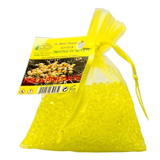 Perles parfumées pour armoire, linge, voiture - senteur Citron - Artisan Parfumeur en Côte d'Azur