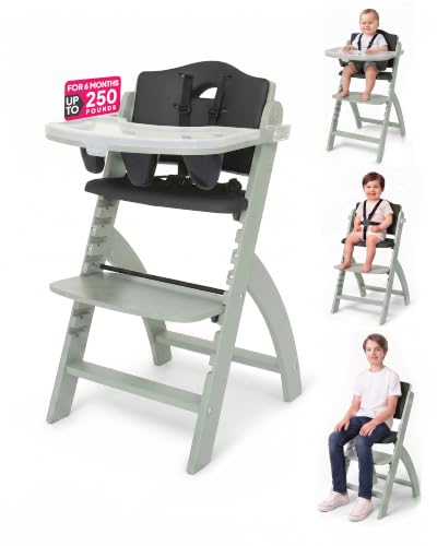 Image of Abiie Beyond Junior Convertible Wooden High Chair with Removable Tray