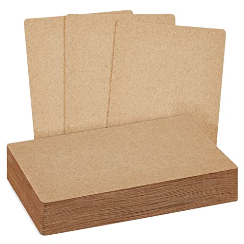 Blank 3X5 Kraft Paper Index Cards, Note Cards For Home, Office, Recipes, School Learning, Studying, Crafts, Diy, Standard Size Heavy Weighted Card Stock (100 Pack), Brown #TOP25