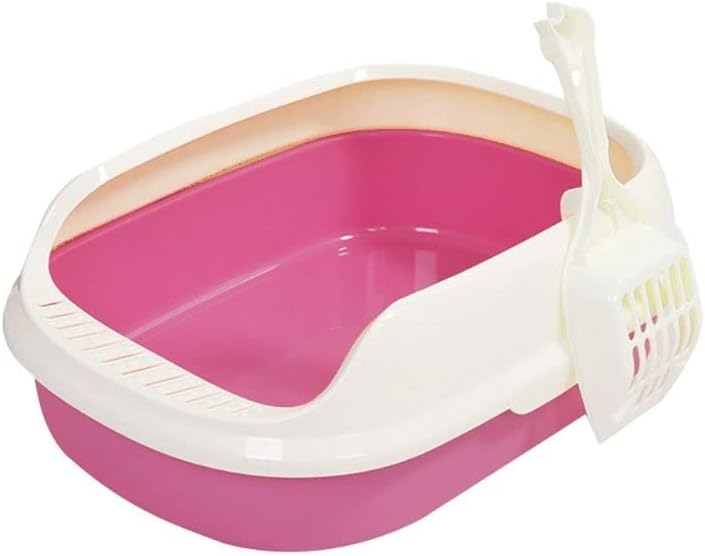 Pet Toilets Pet Dog Toilet Cat Litter Box Cat Dog Tray Teddy Anti-Splash Toilette with Cat Litter Shovel Puppy Cat Indoor Home Sandbox Pet Litter Box(Color:Pink)