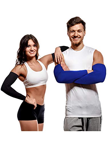 Boao 10 Pairs UV Sun Protection Arm Sleeves for Men Women to Cover Arms Cooling Ice Silk Breathable Compression Sleeves for Men Outside Golf Sports Work2
