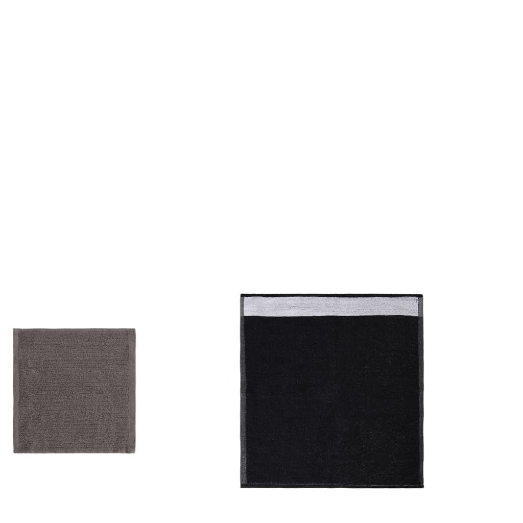 Set di 12 asciugamani neri in cotone, 4 strofinacci da cucina da 50 x 70 cm, 4 asciugamani per ospiti da 50 x 50 cm, 4 strofinacci da 30 x 30 cm, assorbenti per bagno, cucina, sauna, viaggi