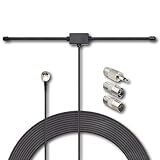 ENN LLC FMアンテナ 室内 高感度 75ohm 80-1700MHz 変換アダプタ付