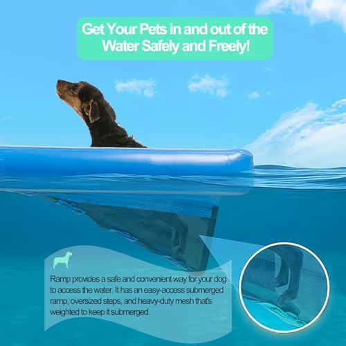 Scaletta Per Cani Da Barca Barca Galleggiante Con Scaletta Per Cani, Scaletta Galleggiante Per Cani In Schiuma Eva Antiscivolo Con Rampa Per Barca Per Cani Per Piscine, Moli, Mare E Spiagge, Rampa Gon - 4