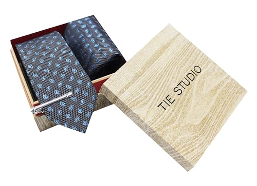 Image of TIE STUDIO Men's Necktie Pocket Square & Cufflinks