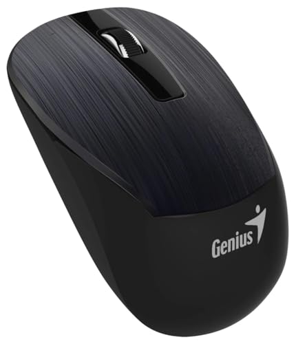Genius Mouse NX-7015, óptico, 1600 PPP, inalámbrico, Sensor de Ojos Azules, Chocolate